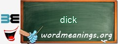 WordMeaning blackboard for dick